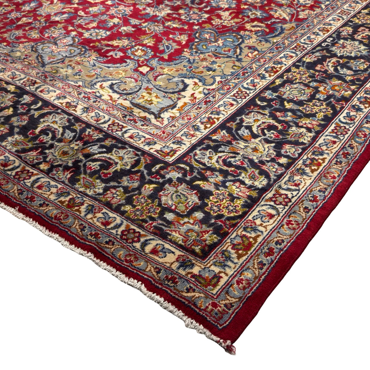 400 x 295 cm Persian Najafabad Hand-Knotted Red Wool Rug