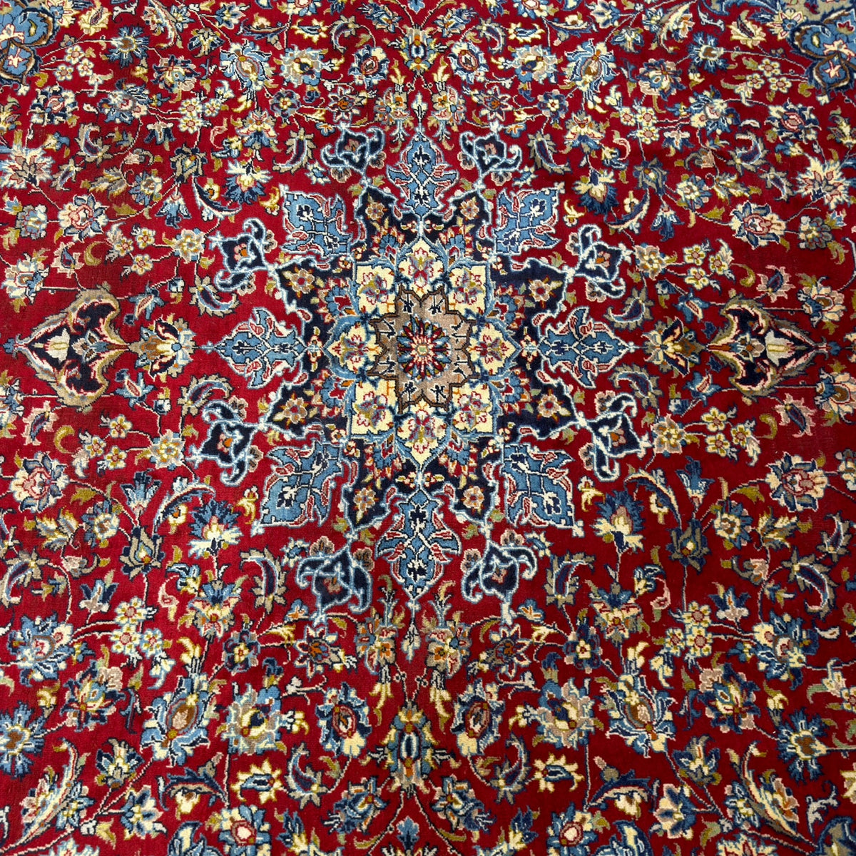 400 x 295 cm Persian Najafabad Hand-Knotted Red Wool Rug