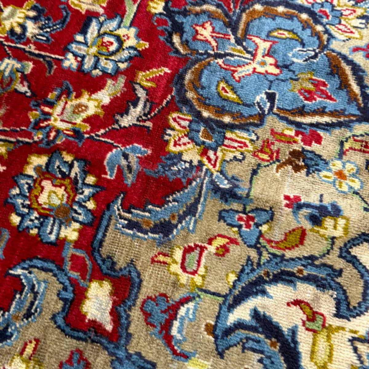 400 x 295 cm Persian Najafabad Hand-Knotted Red Wool Rug