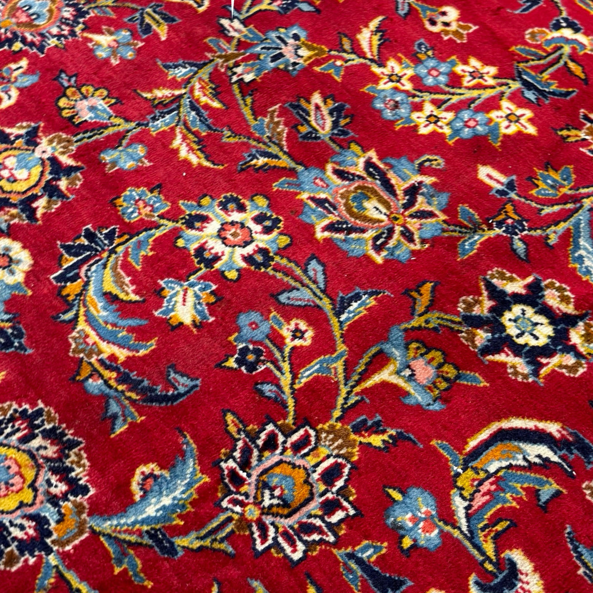 394 x 295 cm Hand Knotted Red Persian Kashan – Wool Rug