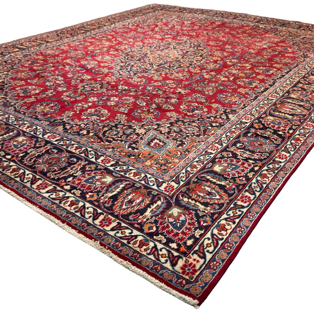 380 x 295 cm Persian Floral Mashad Hand Knotted – Wool Rug