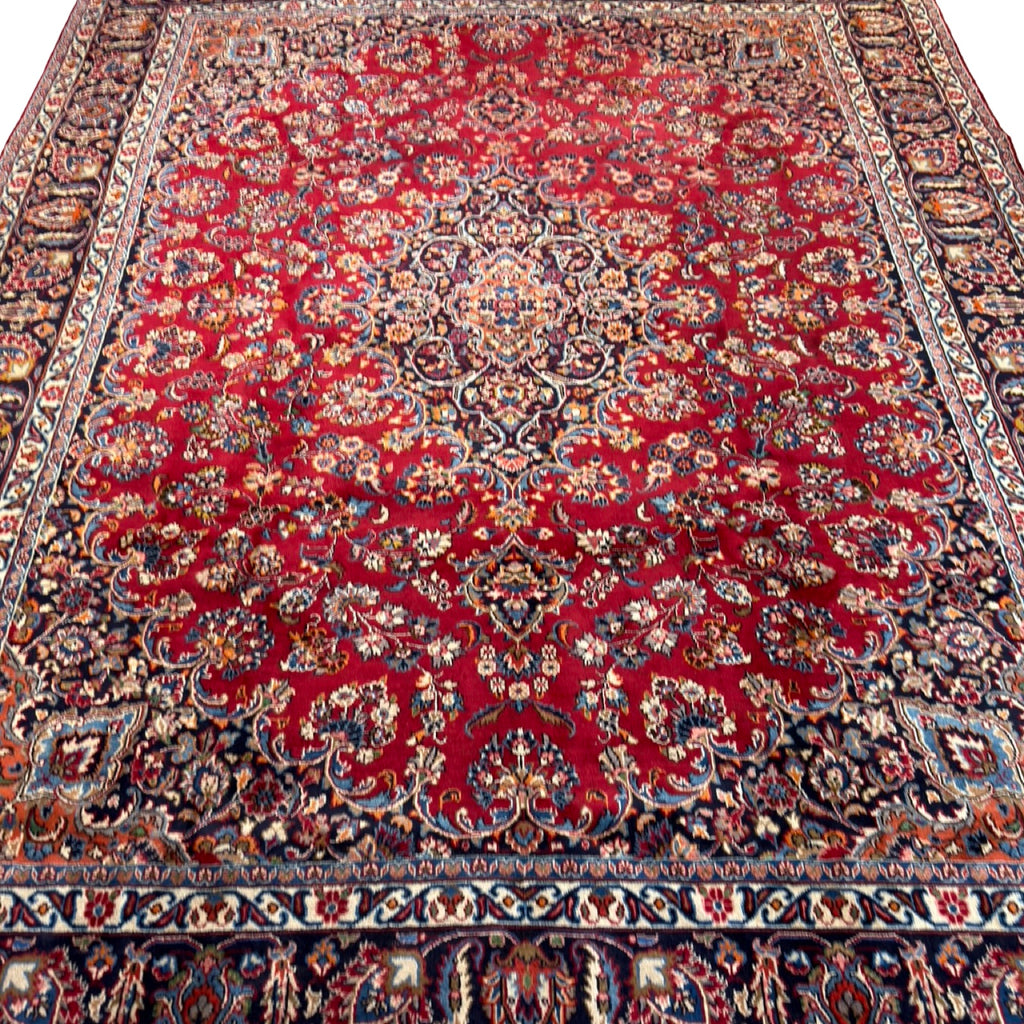 380 x 295 cm Persian Floral Mashad Hand Knotted – Wool Rug