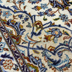 355 x 266 cm Persian Kashan Hand-Knotted Cream Wool Rug