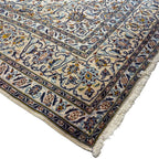 355 x 266 cm Persian Kashan Hand-Knotted Cream Wool Rug