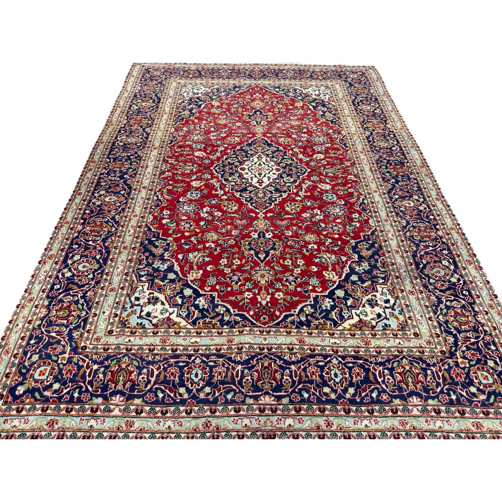 350 x 250 cm Hand-Knotted Persian Kashan Rug