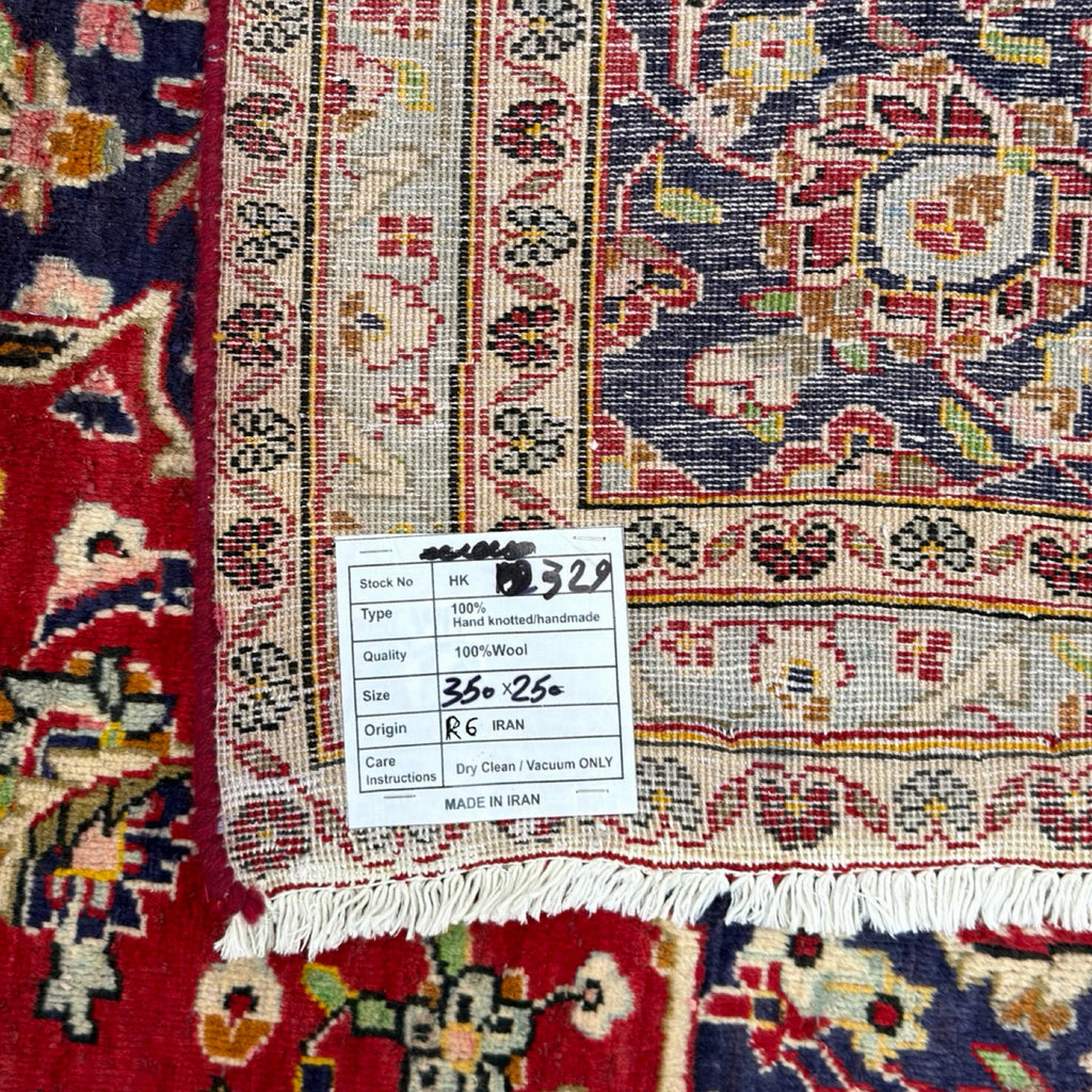 350 x 250 cm Hand-Knotted Persian Kashan Rug