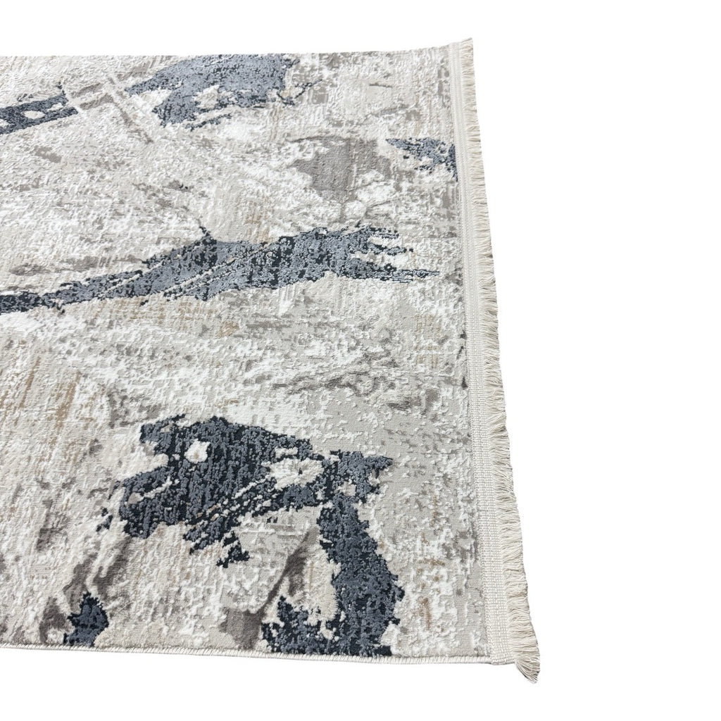 180 x 120 cm Grey Modern Ink Flow Turkish Rug