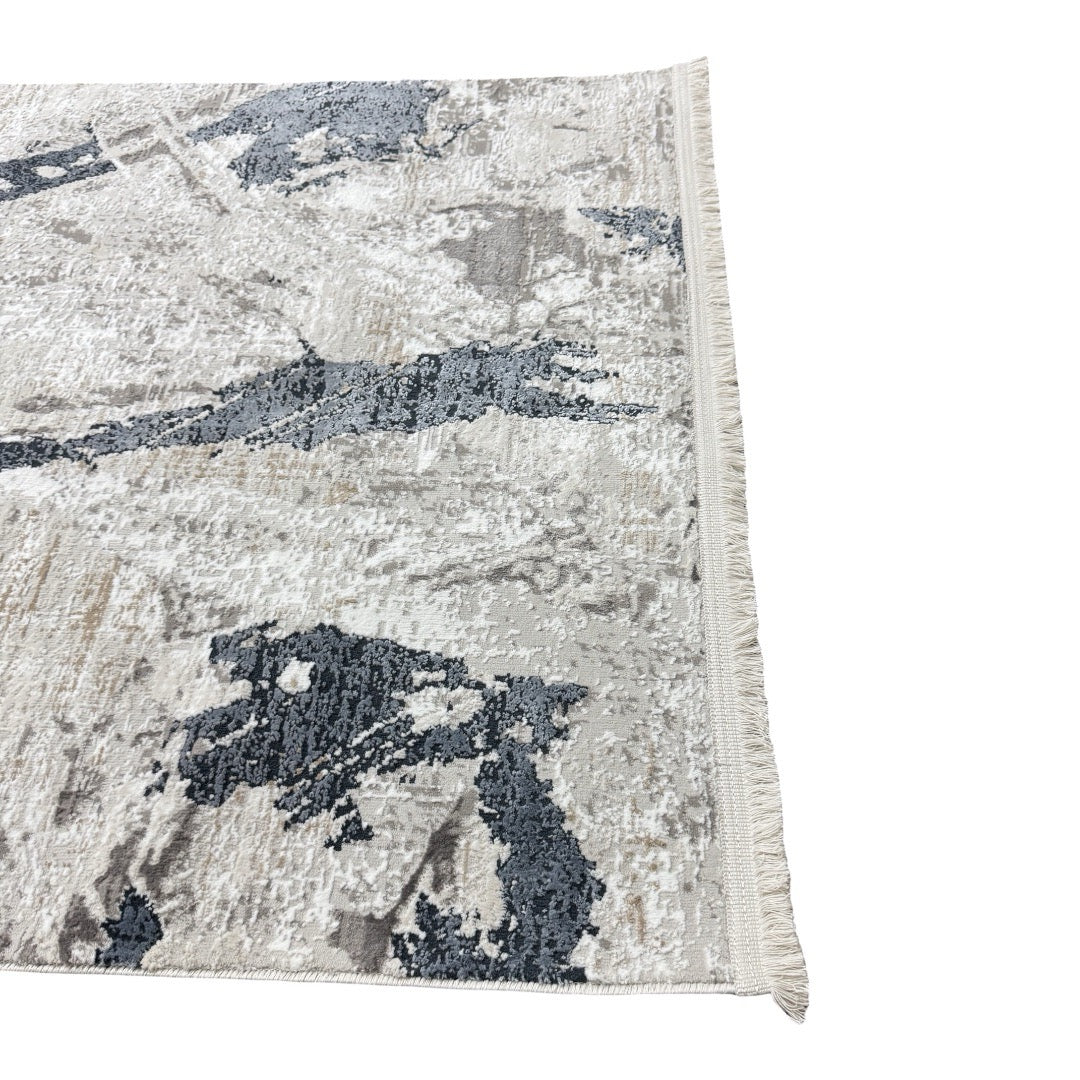 180 x 120 cm Grey Modern Ink Flow Turkish Rug