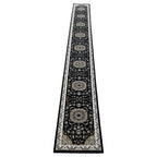 800 x 80 cm Beautiful Navy Persian Floral Long Passage Runner Rug