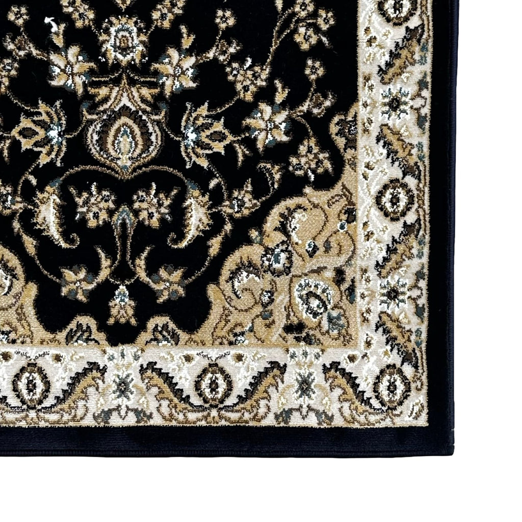 800 x 80 cm Beautiful Navy Persian Floral Long Passage Runner Rug