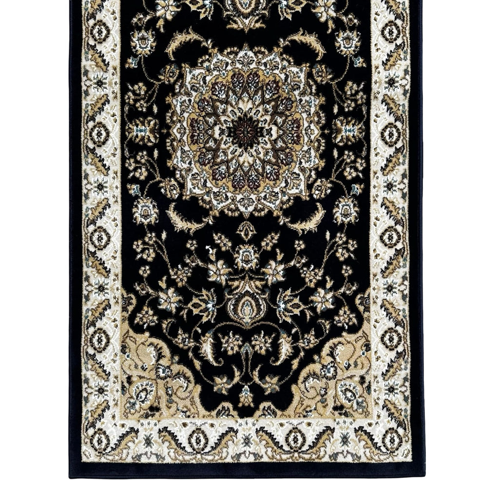 800 x 80 cm Beautiful Navy Persian Floral Long Passage Runner Rug