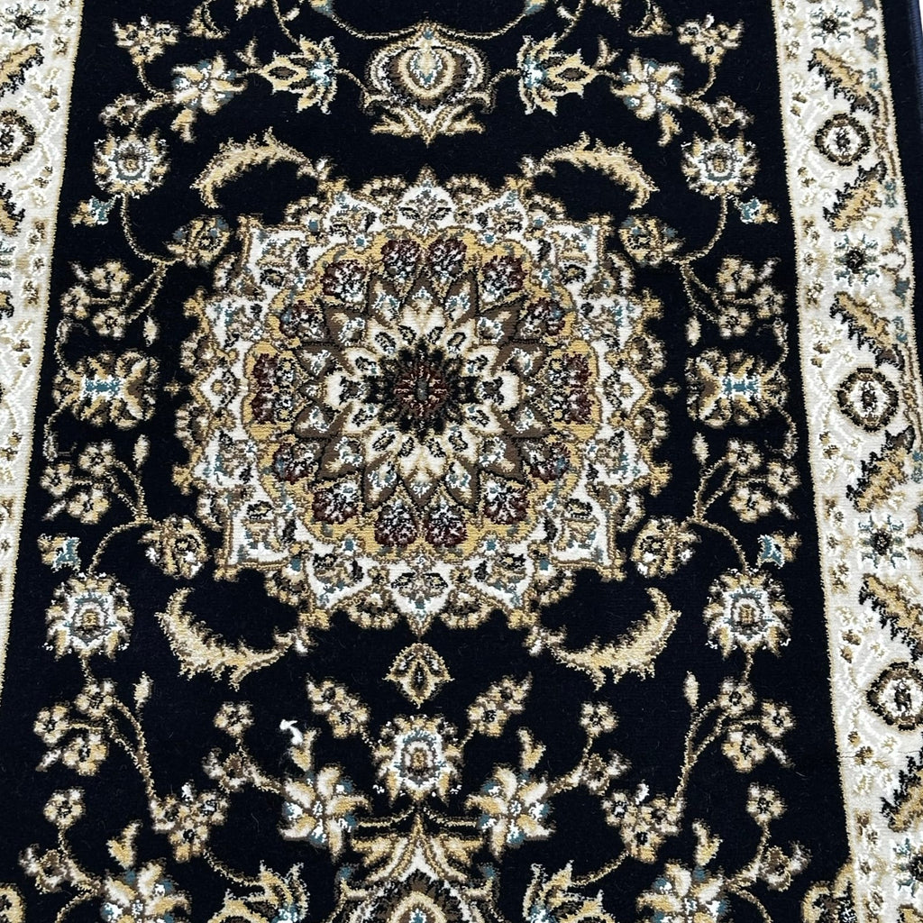 800 x 80 cm Beautiful Navy Persian Floral Long Passage Runner Rug