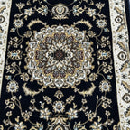 800 x 80 cm Beautiful Navy Persian Floral Long Passage Runner Rug