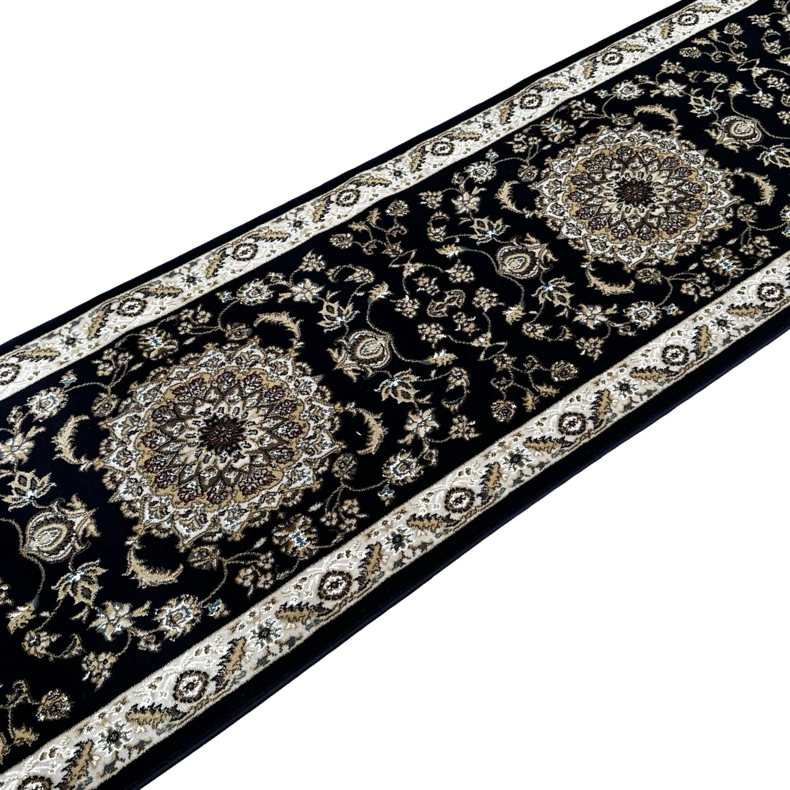 800 x 80 cm Beautiful Navy Persian Floral Long Passage Runner Rug