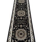 800 x 80 cm Beautiful Navy Persian Floral Long Passage Runner Rug