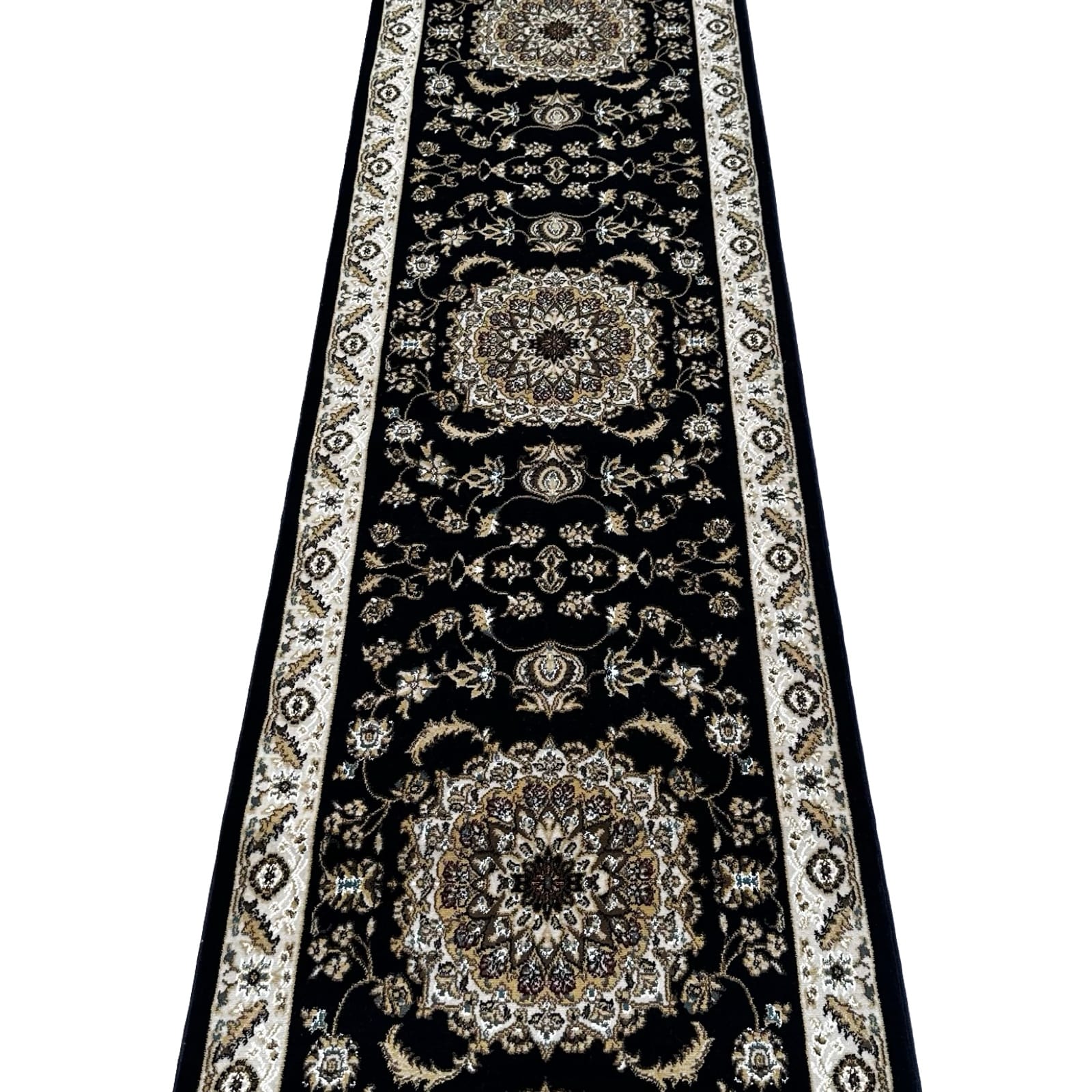 800 x 80 cm Beautiful Navy Persian Floral Long Passage Runner Rug