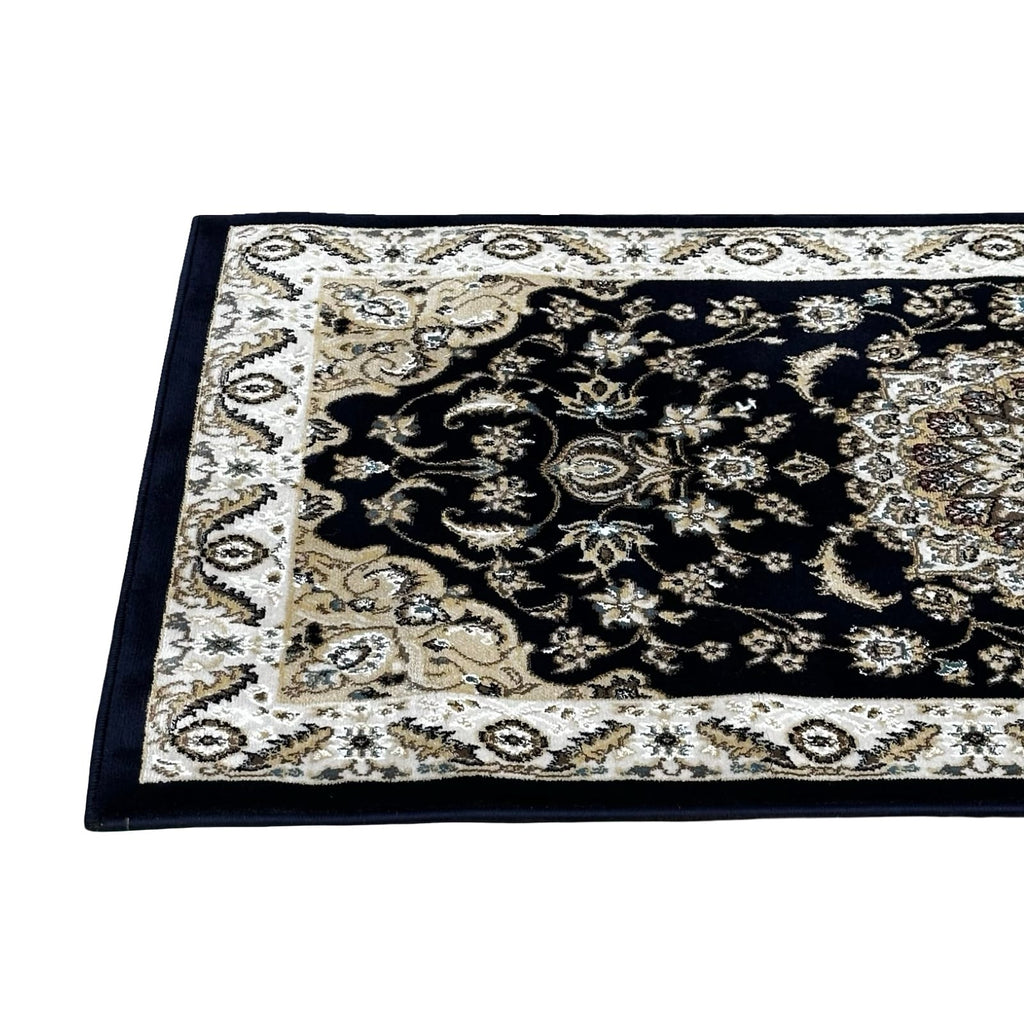 800 x 80 cm Beautiful Navy Persian Floral Long Passage Runner Rug