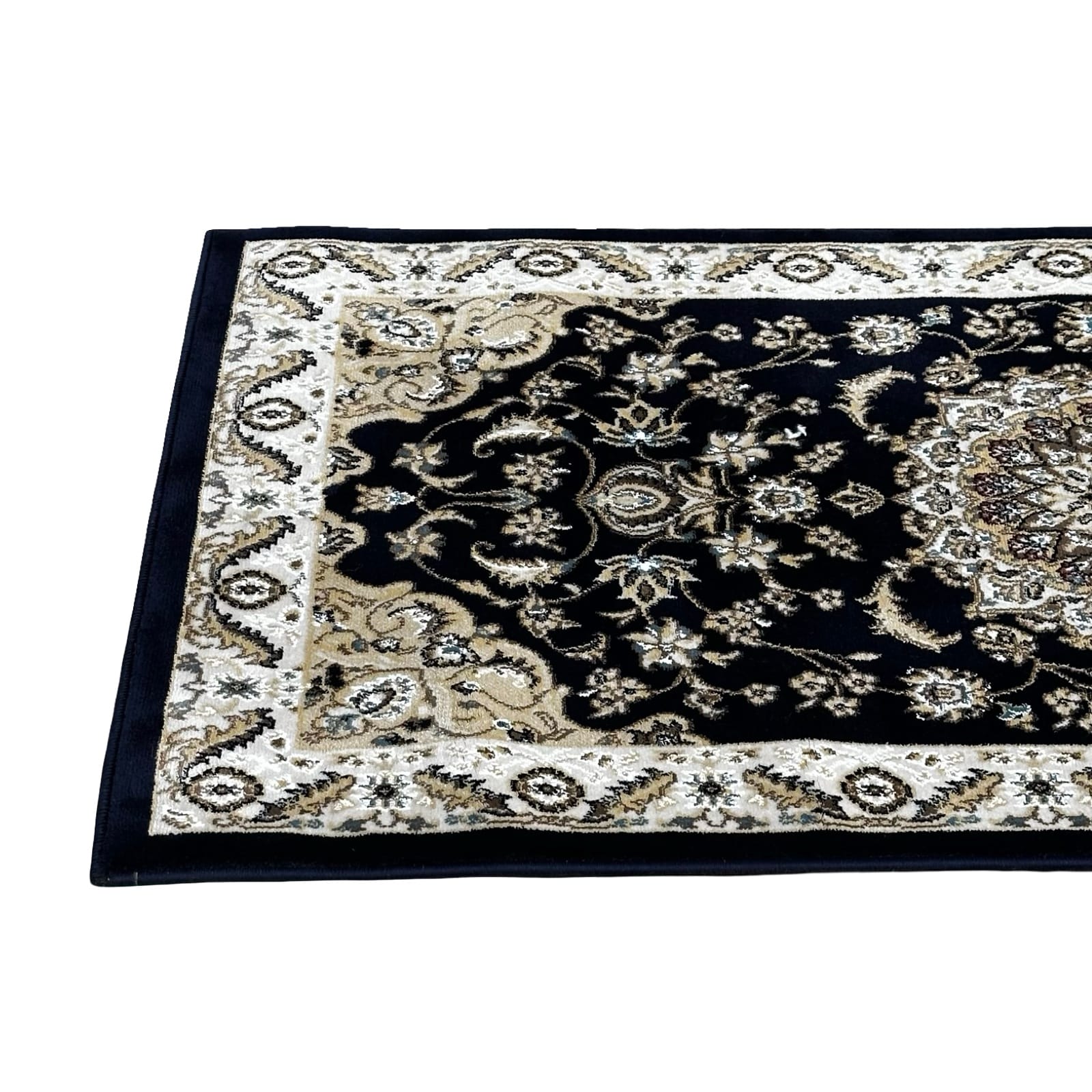 800 x 80 cm Beautiful Navy Persian Floral Long Passage Runner Rug