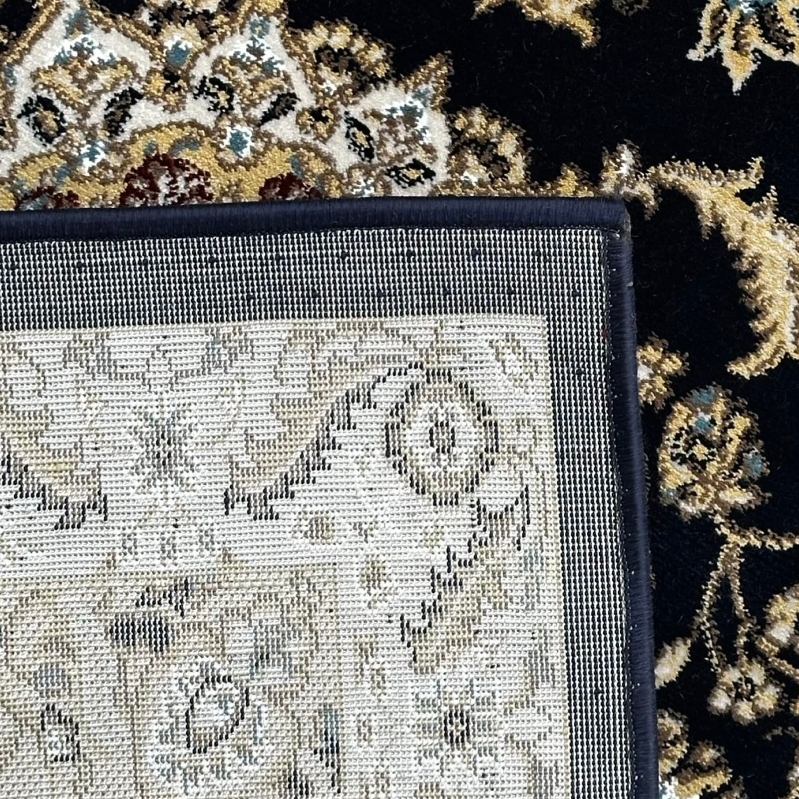 800 x 80 cm Beautiful Navy Persian Floral Long Passage Runner Rug
