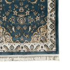 800 x 80 cm Blue Floral Fine Turkish Passage Runner Rug