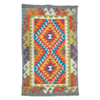 125 x 84 cm Hand Woven Afghan Kilim Rug