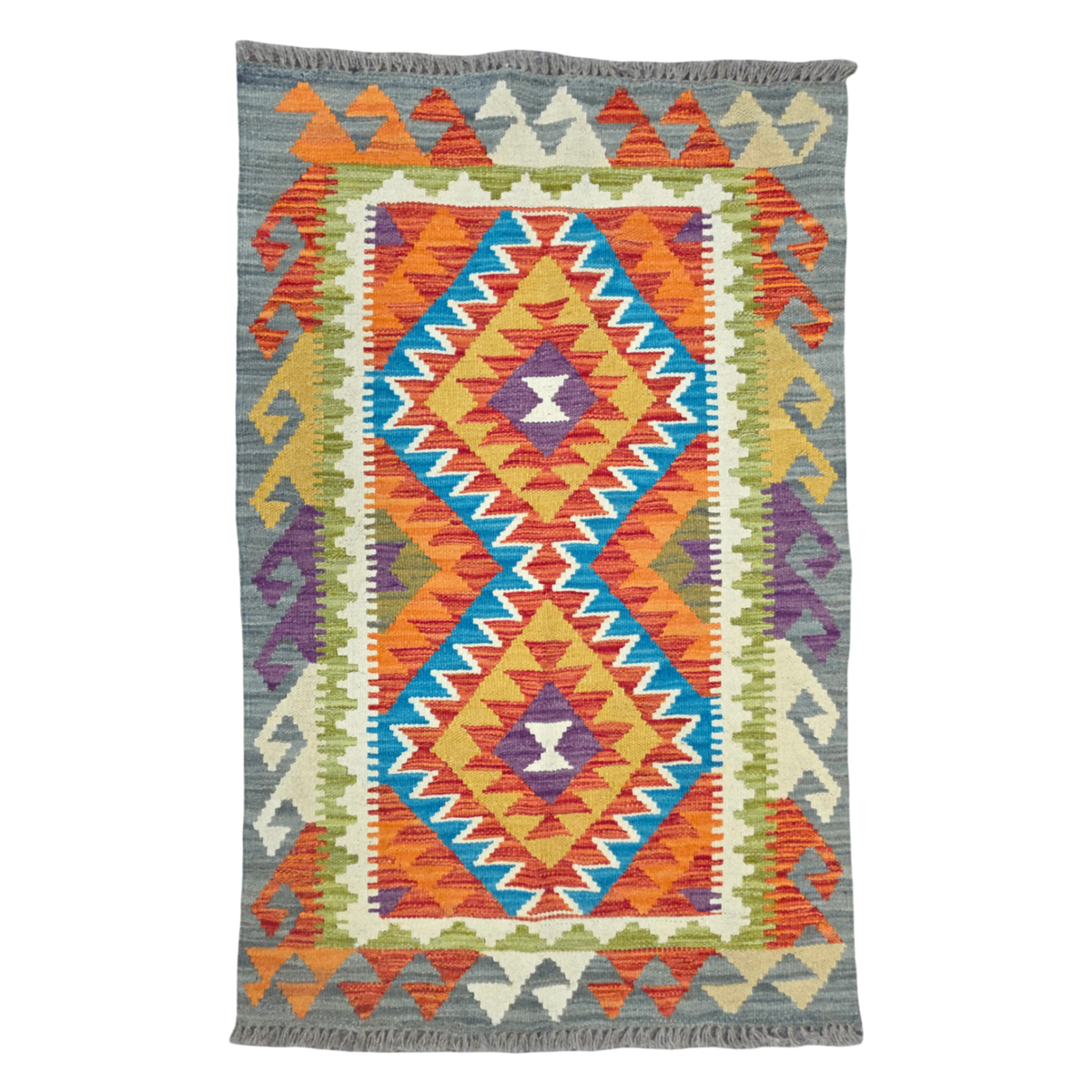 125 x 84 cm Hand Woven Afghan Kilim Rug