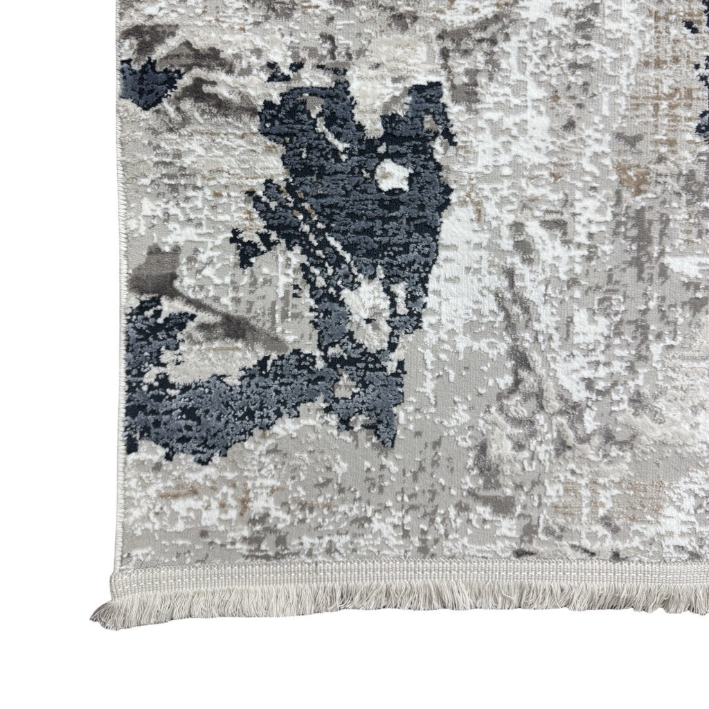 180 x 120 cm Grey Modern Ink Flow Turkish Rug