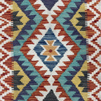 194 x 58 cm Hand-Woven Afghan Kilim Runner Rug – Wool Flatweave