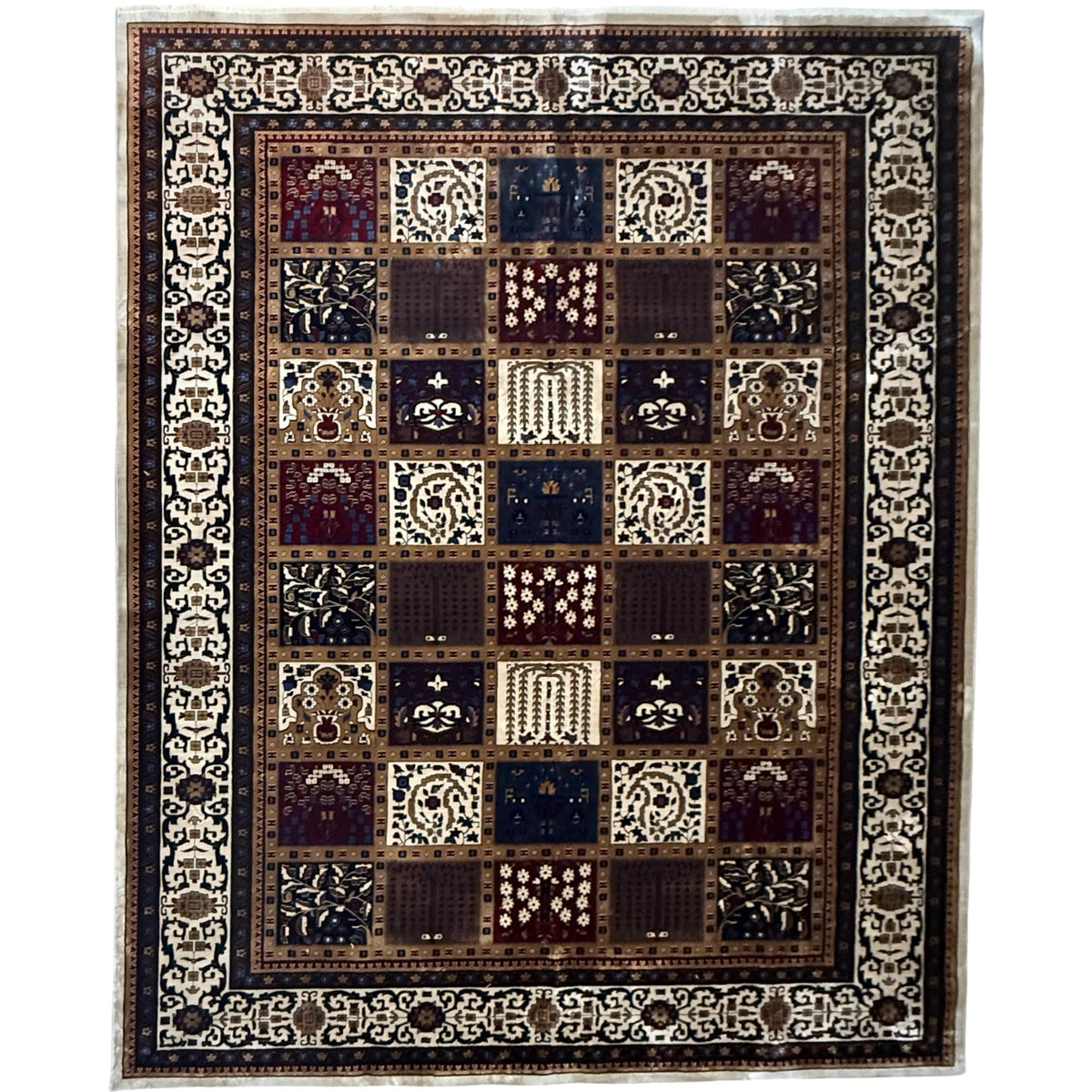 400 x 300 cm Cream Beige Bakhtiari Design Machine-Made Rug