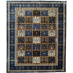 400 x 300 cm Blue Beige Bakhtiari Design Machine-Made Rug