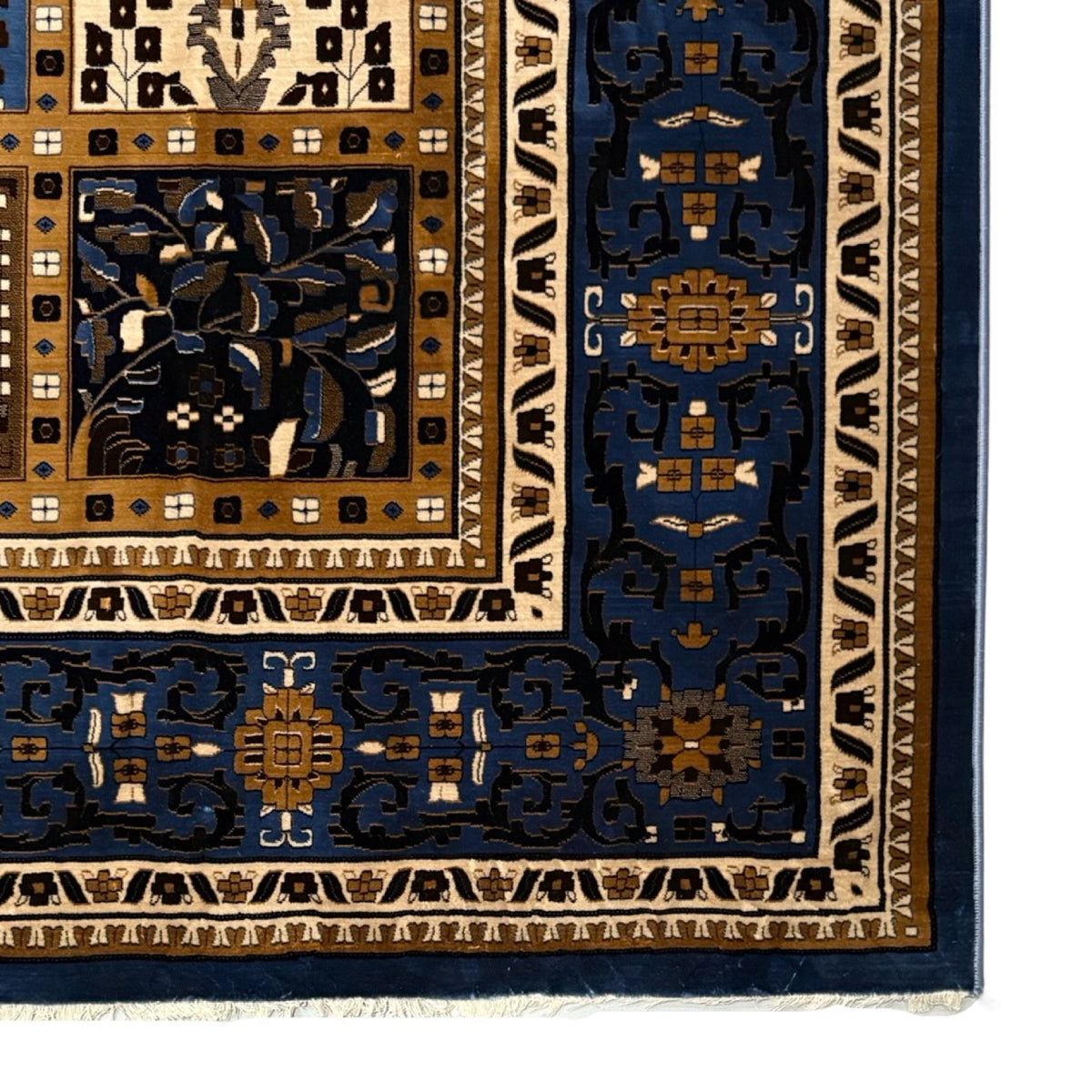 400 x 300 cm Blue Beige Bakhtiari Design Machine-Made Rug