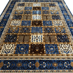 400 x 300 cm Blue Beige Bakhtiari Design Machine-Made Rug