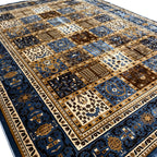 400 x 300 cm Blue Beige Bakhtiari Design Machine-Made Rug