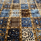 400 x 300 cm Blue Beige Bakhtiari Design Machine-Made Rug