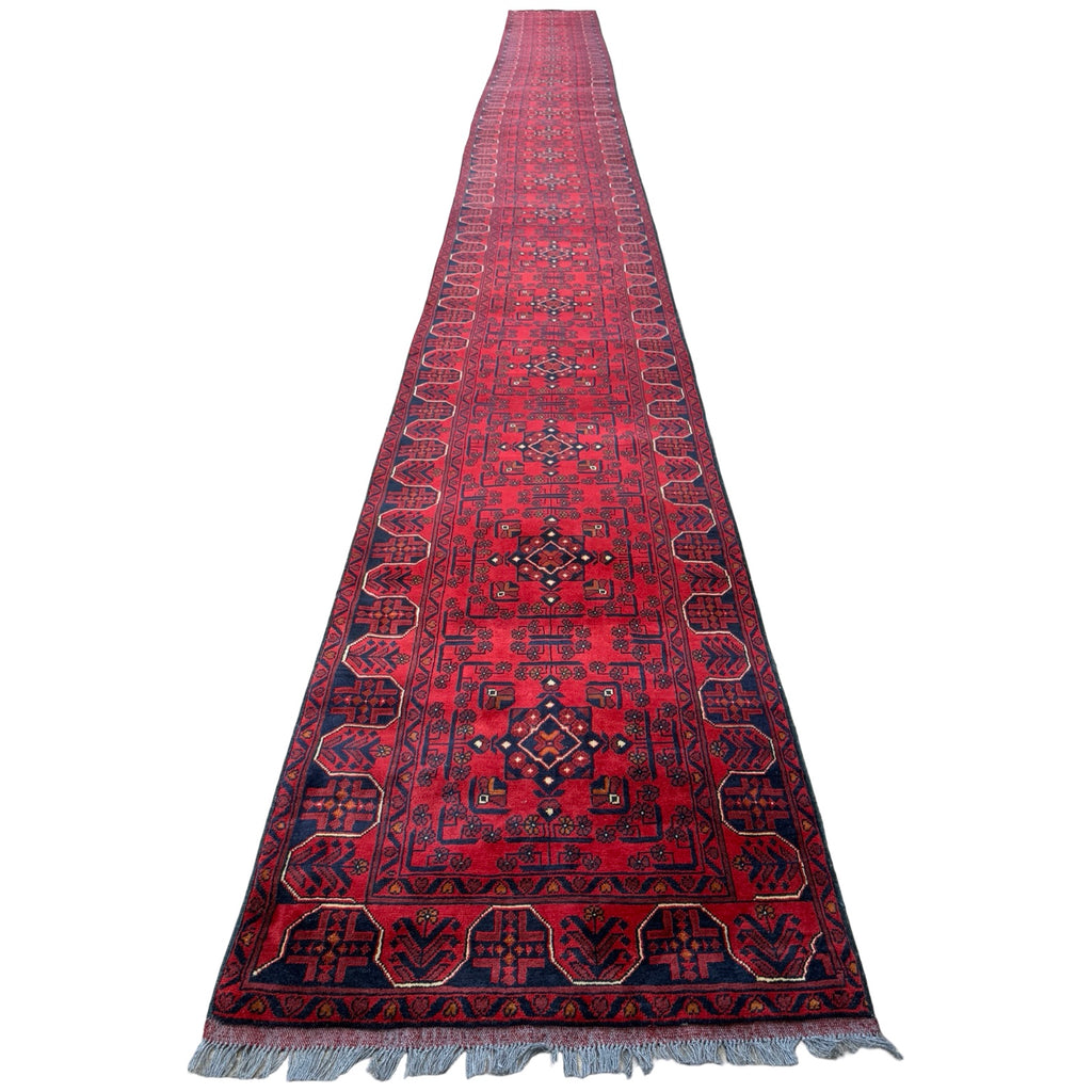 1000 x 80 cm Extra Long Afghan Khal Mohammadi Runner Rug