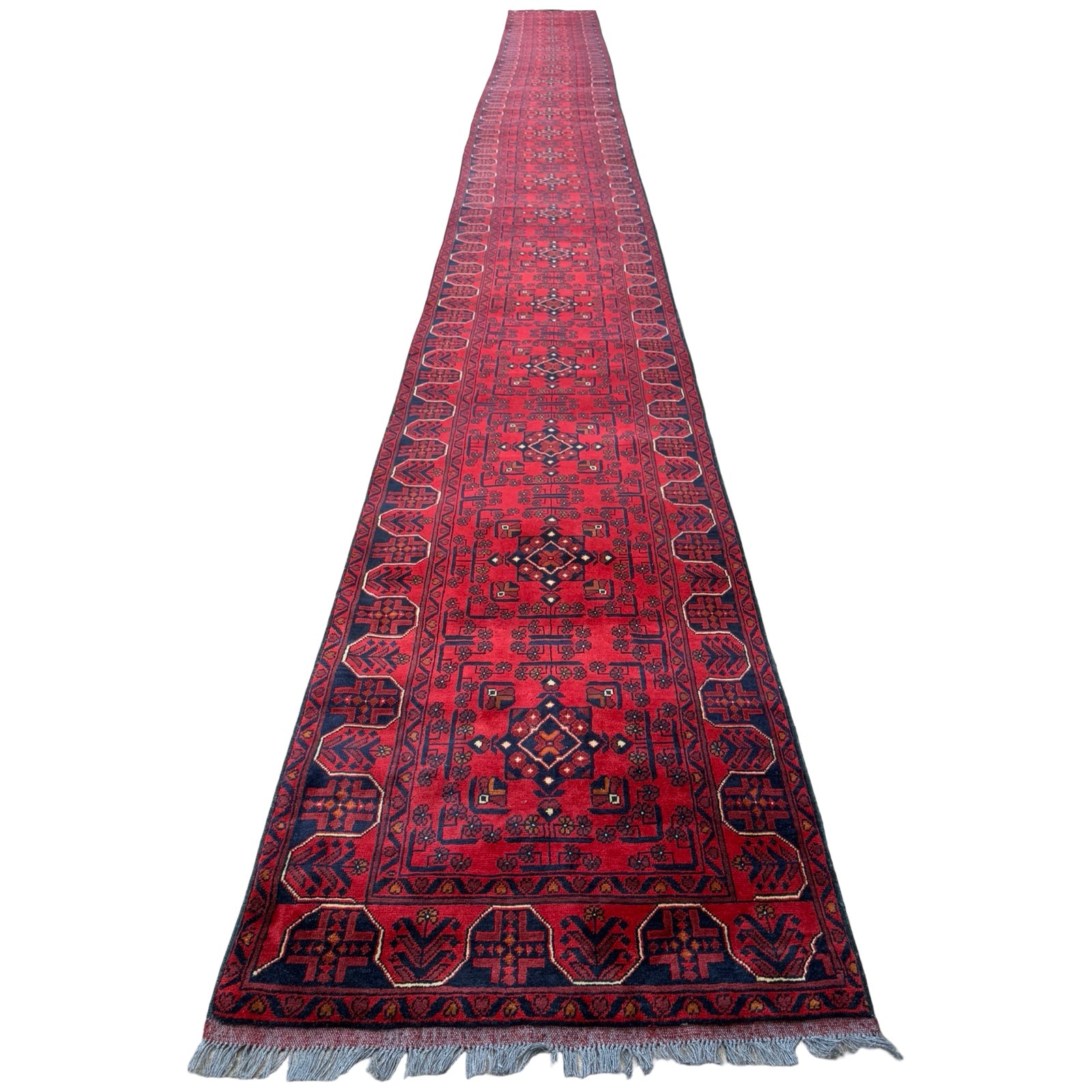 1000 x 80 cm Extra Long Afghan Khal Mohammadi Runner Rug