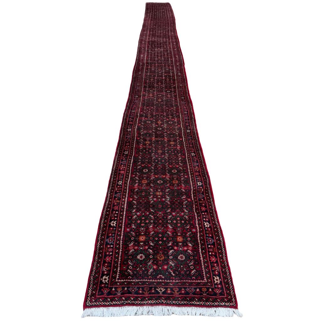 982 x 82 cm Hand-Knotted Persian Bidjar Runner Rug