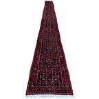 982 x 82 cm Hand-Knotted Persian Bidjar Runner Rug