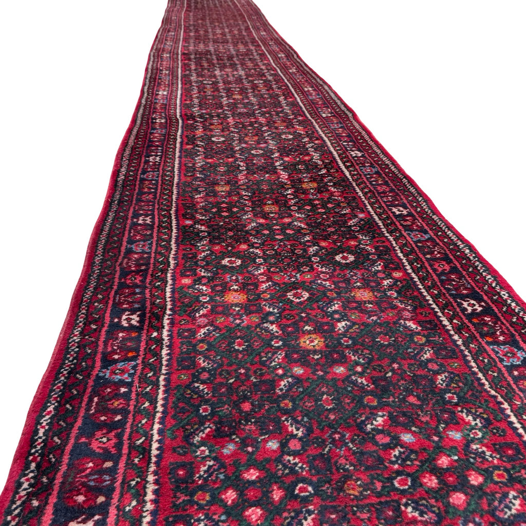 982 x 82 cm Hand-Knotted Persian Bidjar Runner Rug