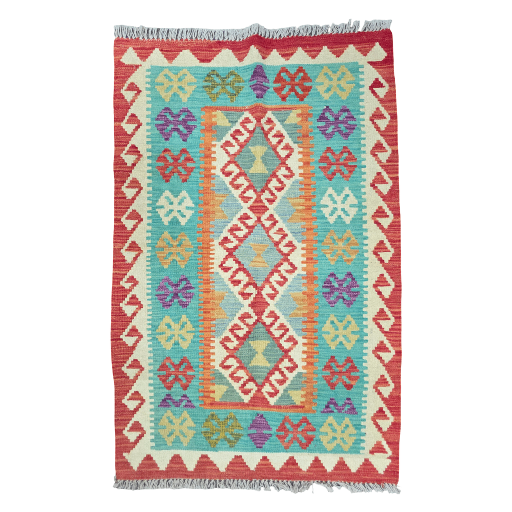127 x 82 cm Hand Woven Afghan Kilim Rug