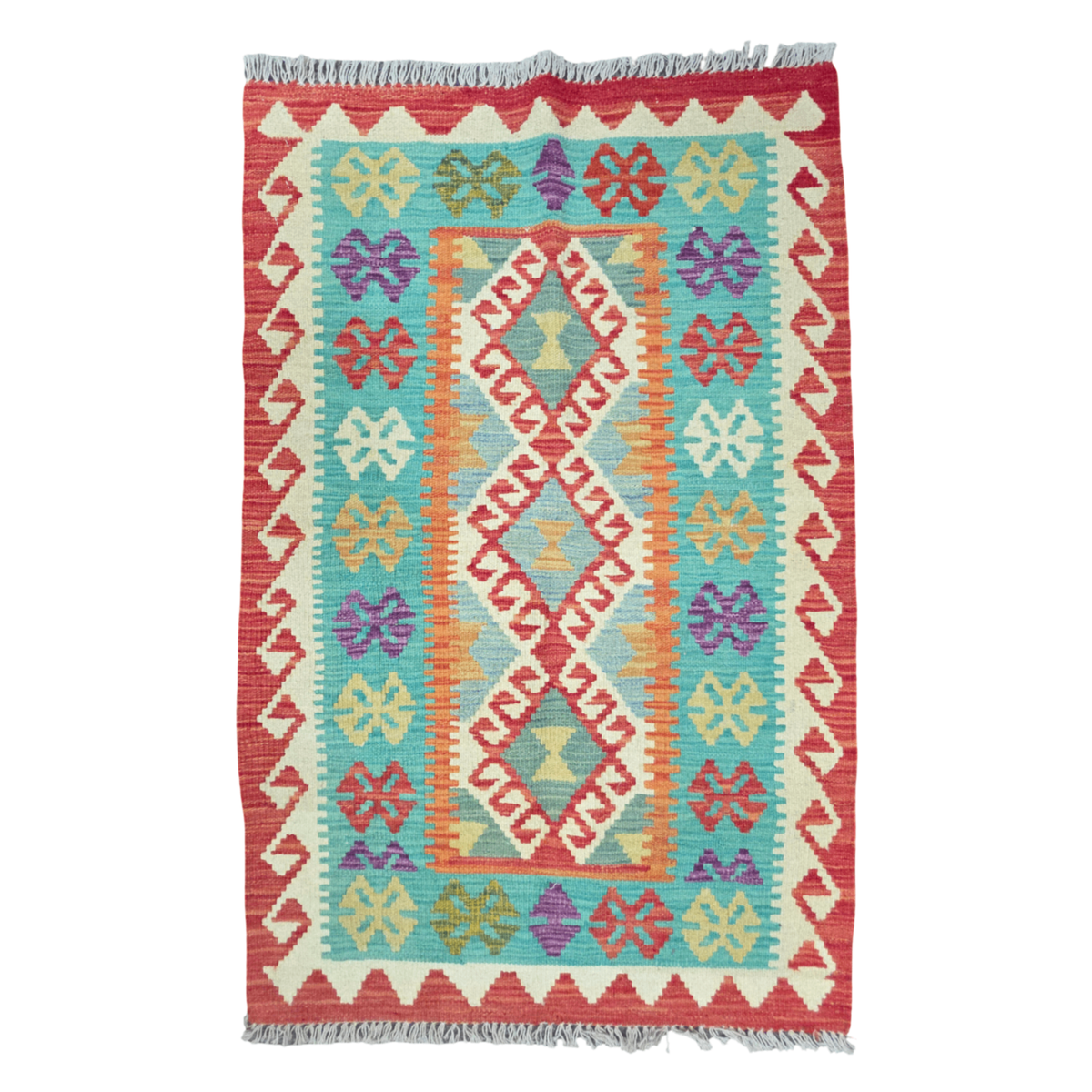 127 x 82 cm Hand Woven Afghan Kilim Rug