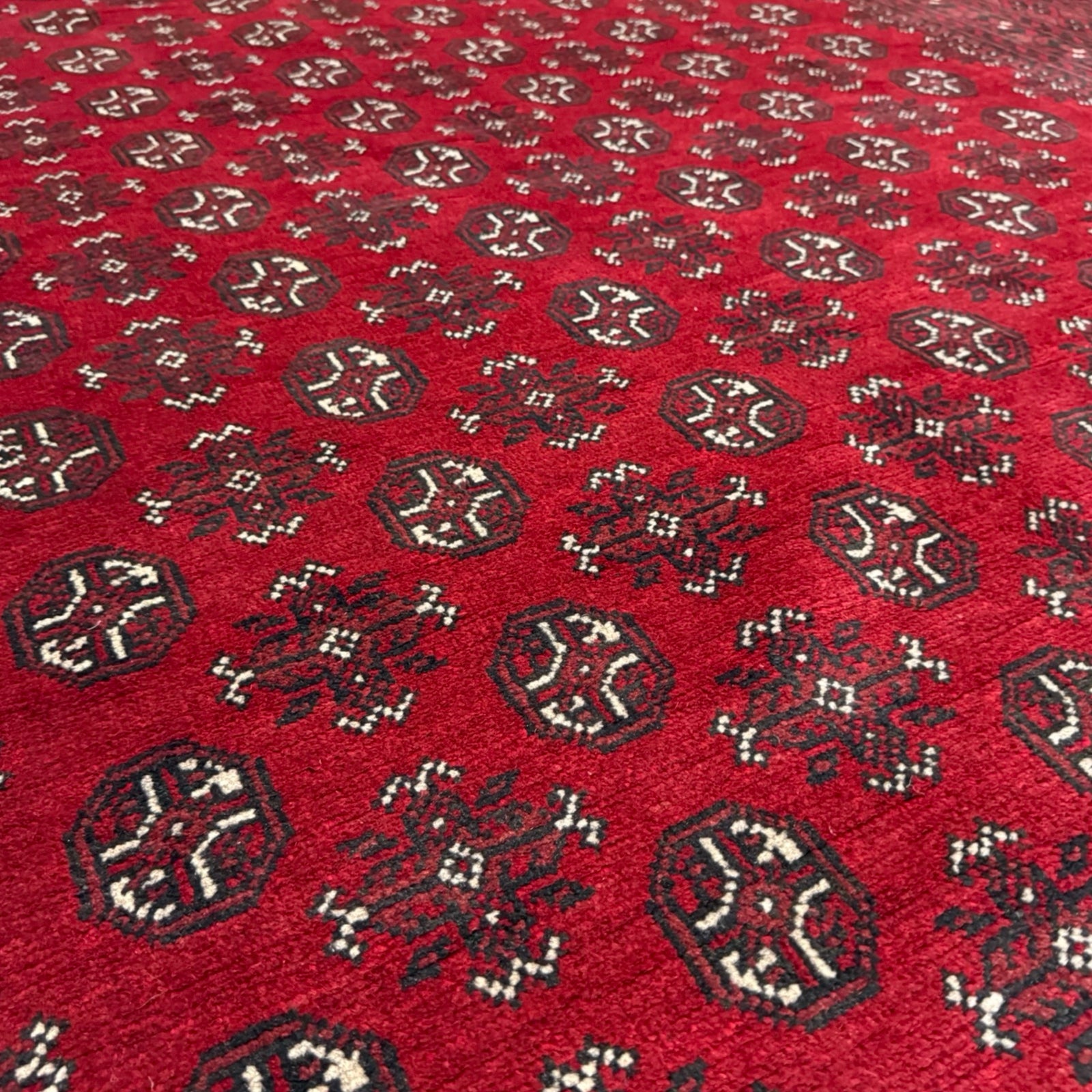 289 x 205 cm Hand-Knotted Afghan Akche Bokhara Rug
