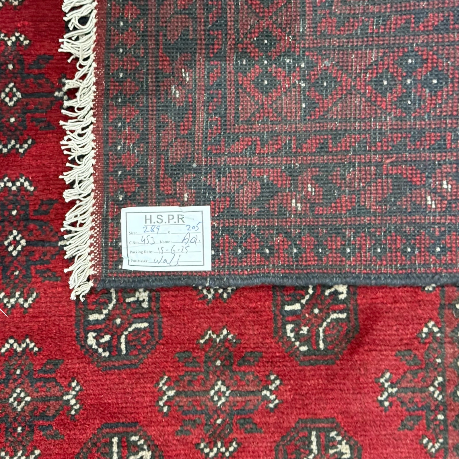 289 x 205 cm Hand-Knotted Afghan Akche Bokhara Rug