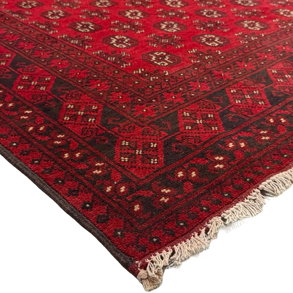 291 x 198 cm Hand-Knotted Afghan Akche Bokhara Rug