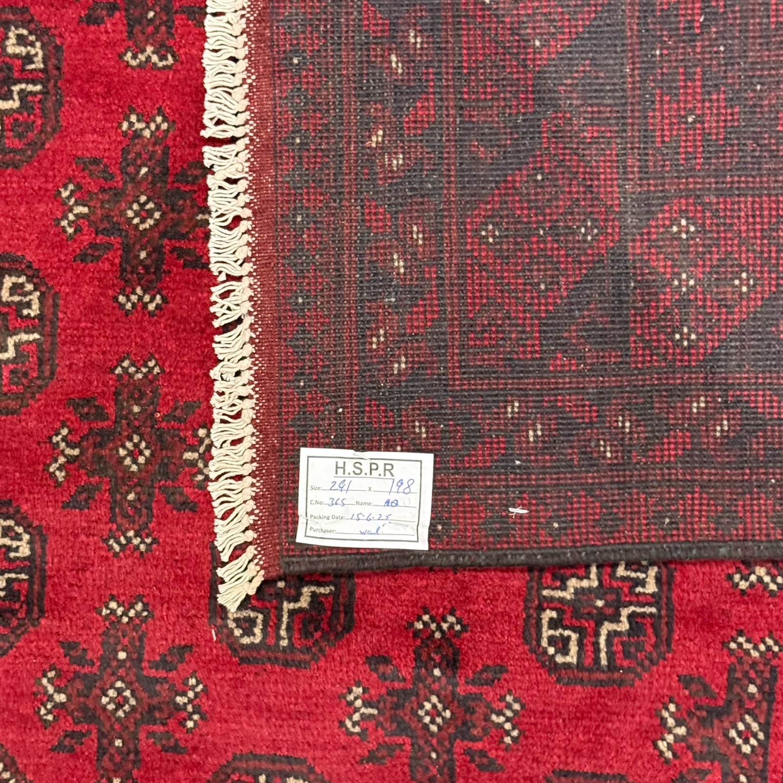 291 x 198 cm Hand-Knotted Afghan Akche Bokhara Rug
