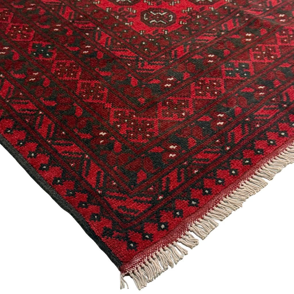 290 x 199 cm Hand-Knotted Afghan Akche Bokhara Rug