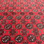 290 x 199 cm Hand-Knotted Afghan Akche Bokhara Rug