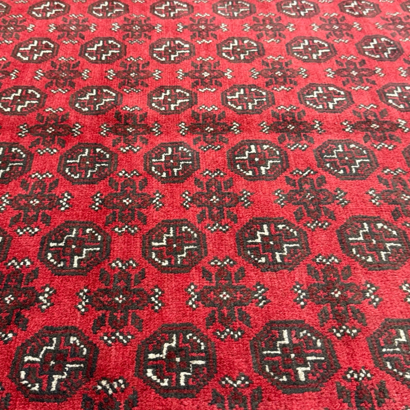 290 x 199 cm Hand-Knotted Afghan Akche Bokhara Rug