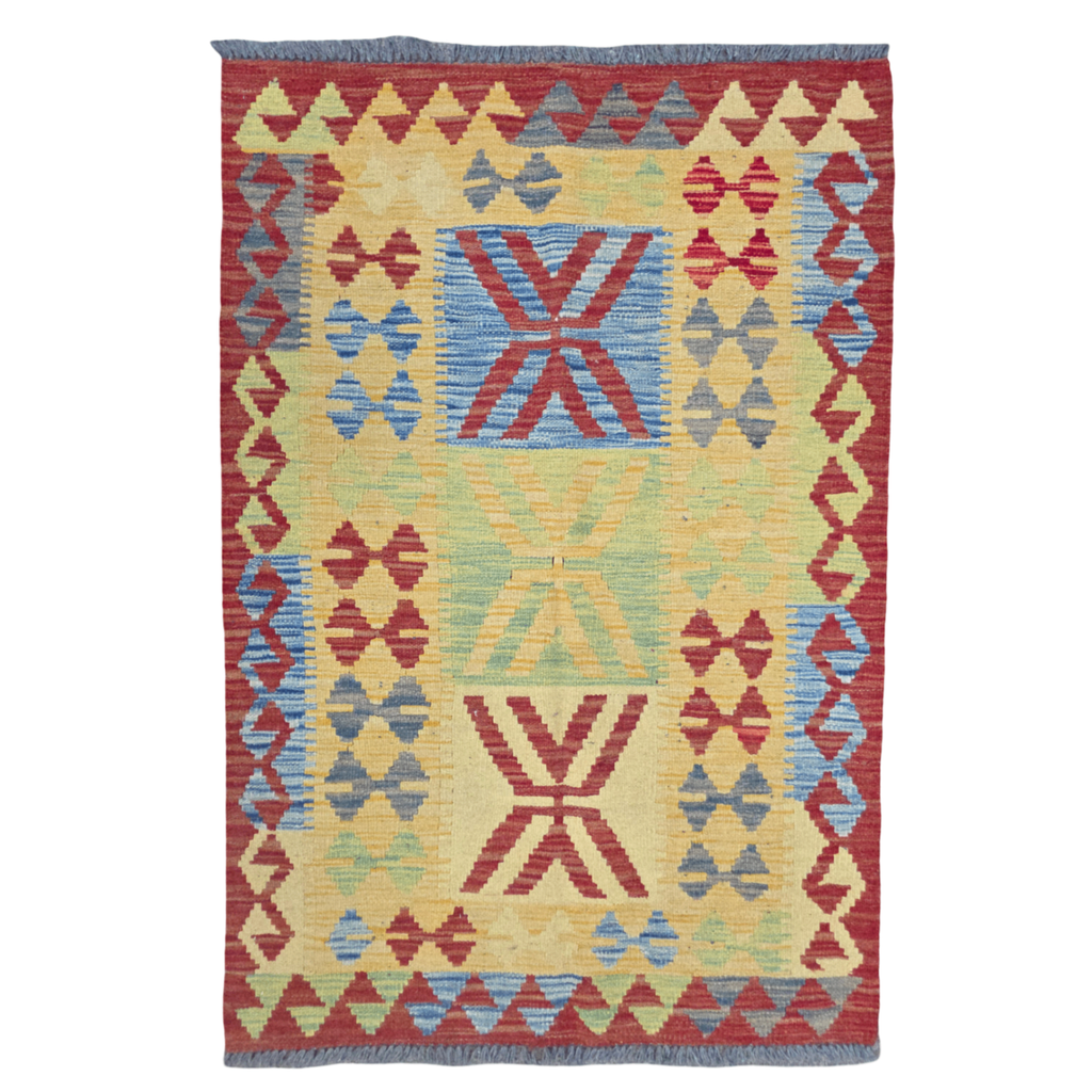 125 x 84 cm Hand Woven Afghan Kilim Rug