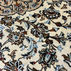 341 x 252 cm Hand Knotted Persian Kashan Cream Wool Rug